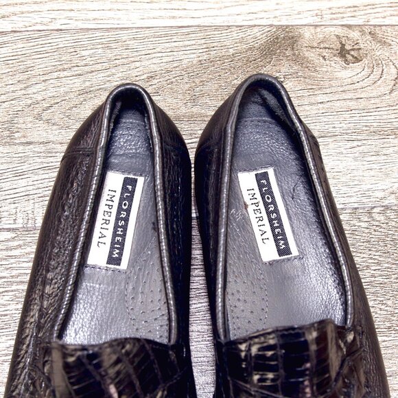 $499 Nordstrom Florsheim Imperial CAIMAN Alligator 8 EEE Wide * add $15 Trees main image 14